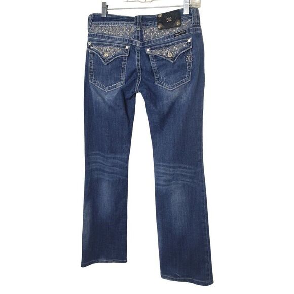 Miss Me Womens Bootcut Jeans Size 30 Embellished Pockets Denim - Picture 2 of 6